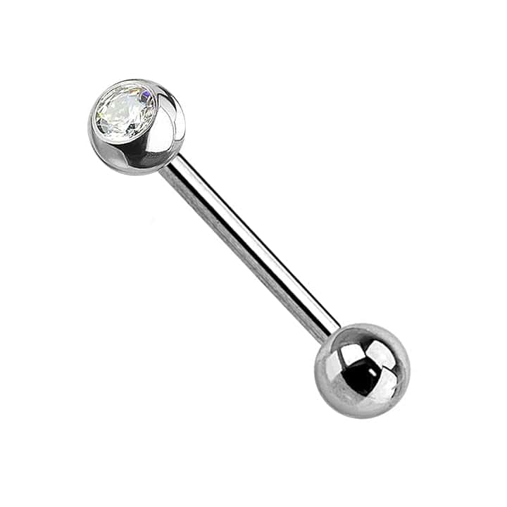 WARRIOR Piercing a Lingua Barbell Sterile in Acciaio Chirurgico Misura 14G(1,6mm) Lunghezza 16/14mm Confezione Singolo Pezzo PLS-059