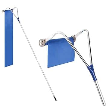Todeco Tetto Neve Pala, Neve Rastrello Rimozione Attrezzo, con Regolabile telescopico Maniglia 170-650cm, con 2 Ruot, tessuto oxford 450*42cm