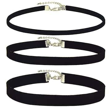 GXGM 3 Pezzi Girocolli Collane Choker In Velluto Girocollo Di Nastro Nero Per Donne Ragazze