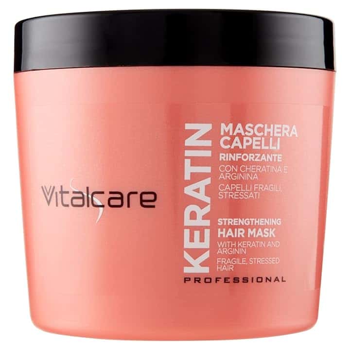 Vitalcare | Keratin - Maschera Capelli Rinforzante, per Capelli Fragili e Stressati, con Cheratina e Arginina, per Capelli più Forti e Morbidi, 500 ml