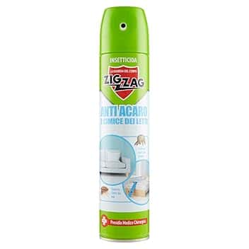 Zig Zag, Spray Anti Acaro, Acaricida per materassi, Acaricida per divani, Spray contro le Cimici dei Letti, Insetticida per uso domestico, Ideale contro le pulci, 300ml