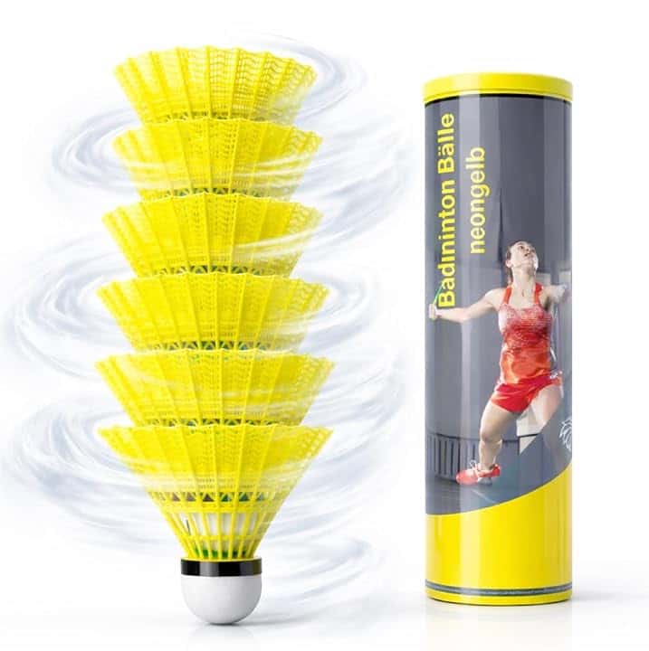 TK Gruppe Timo Klingler Palline da Badminton Gialle per Allenamento e Competizione, per Esterni e Interni