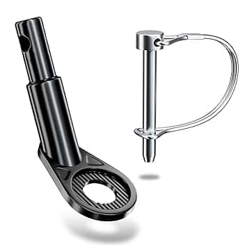 Attacco Rimorchio Bici, 12 mm Robusto Gancio Traino Bici con Perni di Sicurezza, Attacco per Carrello Bicicletta in Acciaio Resistente, Gancio Bicicletta per Rimorchio Bambini, Cani, Merci