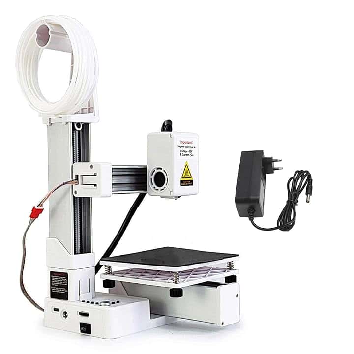 EMUKOEP Stampante 3D Versatile per Principianti Ad Alta Precisione con Tecnologia Multiplexing a Divisione di Frequenza Piccola Macchina da Stampa 3D per Progetti Creativi Ed (Bianca)