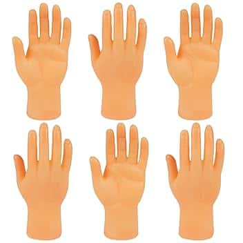 Mini Mani, 6 Pezzi Tiny Hands, Piccole Mani Manine Marionette da Dito, Marionette da Mano per Famiglia Amico Giochi Festa