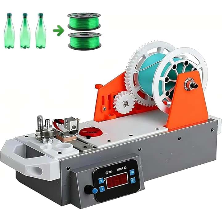 Macchina estrusore di filamento per stampante 3D da tavolo, riciclatore di bottiglie in PET con controllo digitale della temperatura - Crea il tuo filamento per il fai da te, la casa, le piccole imp