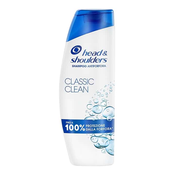 Head & Shoulders Classic Clean Shampoo Antiforfora 250ml per Uso Quotidiano. Fino al 100% Protezione dalla Forfora. Clinicamente Testato. Per Tutti i Tipi di Cute e Capelli. Sensazione di Freschezza