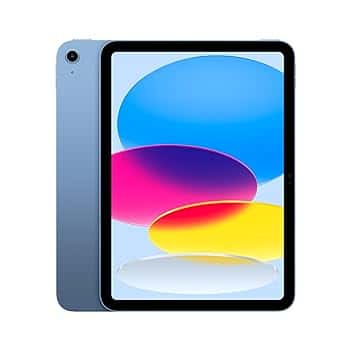 Apple iPad con chip A16: display Liquid Retina da 11'', 256 GB, Wi Fi 6, fotocamera frontale e posteriore da 12MP, Touch ID, autonomia di un giorno intero di batteria — Azzurro