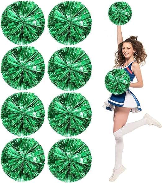 Cheer Pom Pom, 8PCS Cheerleading Flower Ball, Plastica Pom Poms per Adulti Sport Team Spirit Ballo, Performance Stage, Celebrazione di Carnevale