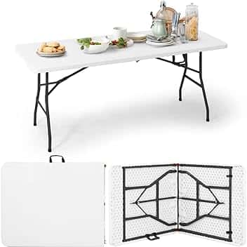 Tavolo Pieghevole - 180x70x74cm - Tavolo da Giardino per 8 Persone - per Giardino, Terrazza e Balcone(1)