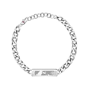 Sector No Limits Bracciale da uomo, collezione marina, in acciaio inox, SAGJ18, 22 cm, acciaio inossidabile, 22 cm, Acciaio inossidabile
