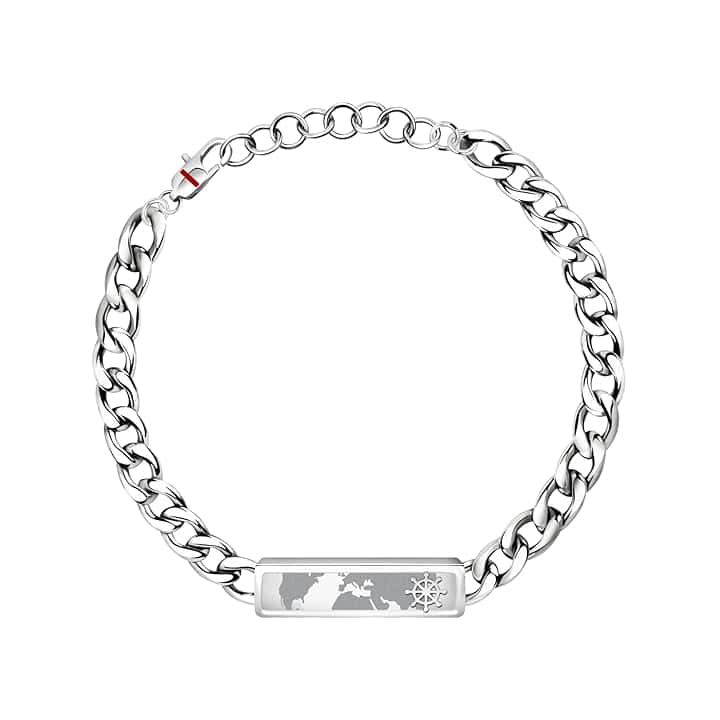 Sector No Limits Bracciale da uomo, collezione marina, in acciaio inox, SAGJ18, 22 cm, acciaio inossidabile, 22 cm, Acciaio inossidabile