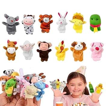 12 pezzi di burattini da dito con animali dello zodiaco cinese con mini burattini da dito divertenti dei cartoni animati per spettacoli scolastici tempo libero feste di compleanno