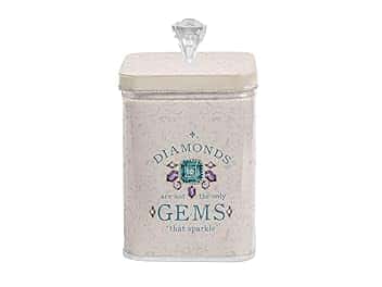 Pigna Pigna x Bridgerton,Scatola in latta, portaoggetti,dettaglio diamante