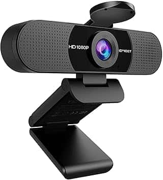 EMEET Full HD Webcam - C960 1080P Webcam con doppio microfono, 90° streaming videocamera con correzione automatica della luce, plug & play, per Linux, Win10, Mac OS X, YouTube, Skype, per conferenze ClimatePartner certified