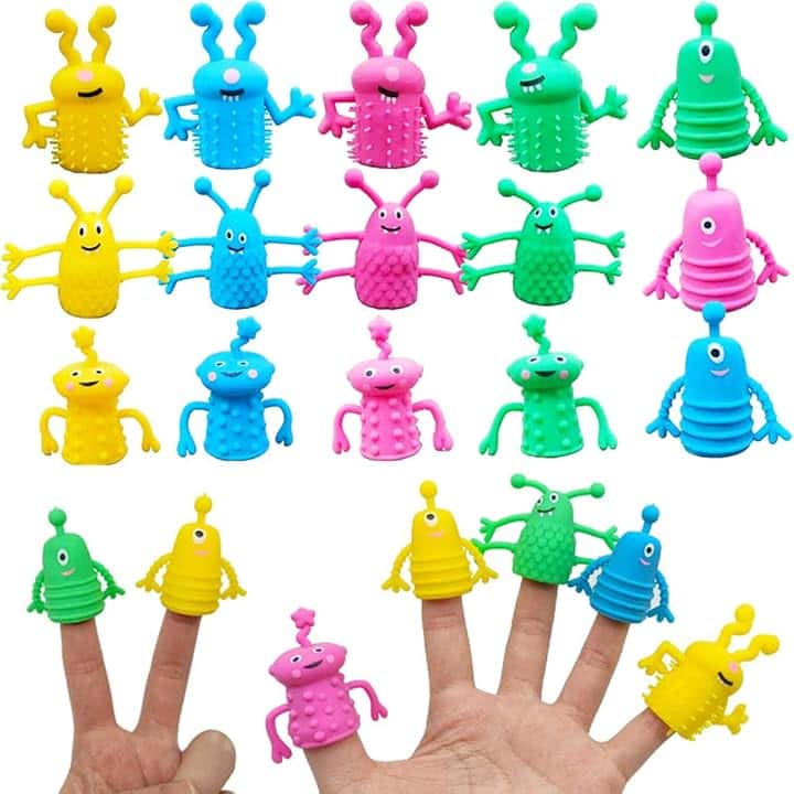 Marionette Da Mano 20 pcs Piccole Marionette da Dito Mostri (Gioco di Scherzo, Interazione/Gioco Bambini, adatta Scenari Genitore - Bambino)