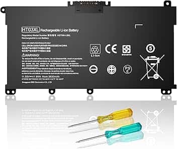 HT03XL HTO3XL L11119-855 Batteria per Laptop Sostituzione Adatta per HP 14M-DH0003DX 14M-DH1003DX 15T-DA000 15T-CS200 15-CW1XXX 15T-CS300 Pavilion 15-DA 15-DB 15-DY 14-CE 17-by 17-CA 11.55V