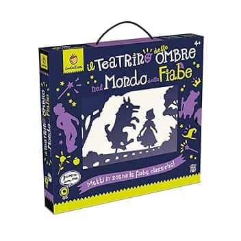 Il Teatrino delle Ombre nel Mondo delle Fiabe di Ludattica | Teatro delle Ombre per Bambini 3+ | Fiabe classiche | Gioco Creativo ed Educativo | Made in Italy