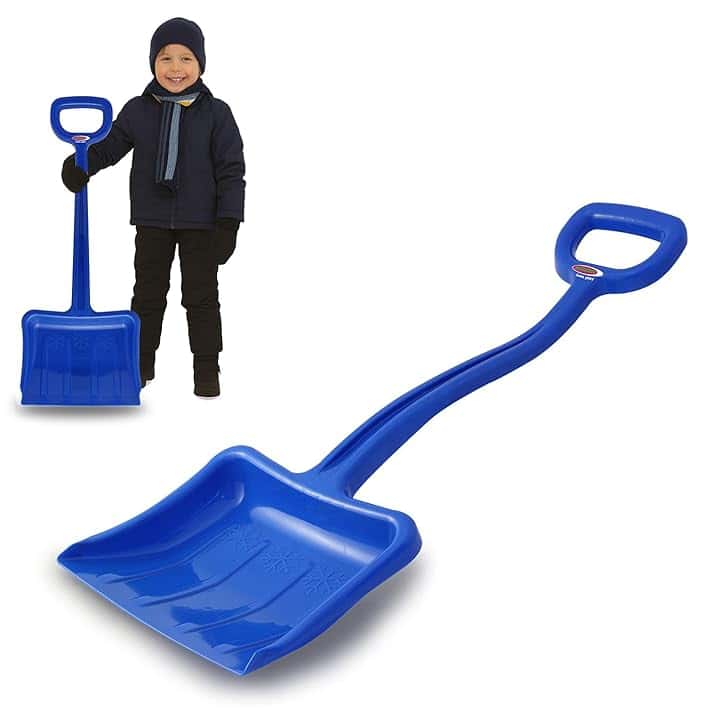 Jamara 460400 - Snow Play Pala da neve Tally 70 cm blu – Plastica robusta e stabile, Maniglia forma a D, Rinforzi nella struttura