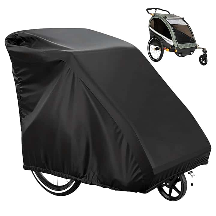Copertura Universale per Rimorchio, 140 X 84 X 99 cm Copertura per Rimorchio Bici, copertura per rimorchio per Bicicletta, 420D Carrello Bicicletta Rimorchios Copri per Rimorchios per Bicicletta