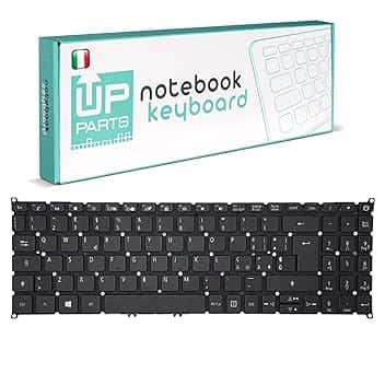 Azienda Italiana Tastiera Italiana Compatibile con Acer per Notebook Aspire 3 A315-22 A315-23 A315-34 A315-42-R3SE A315-55G-75N3 A315-55G-79AW A315-55G-76Z5 Tastiera per Notebook senza Frame