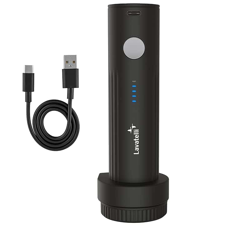 VAC-U-PUMP, Pompa Sottovuoto da Viaggio Wireless, per sacchi, buste, trolley e zaini con sottovuoto, Compatta, Potente e Facile da Usare per il Risparmio di Spazio, ricarica USB C con cavo incluso