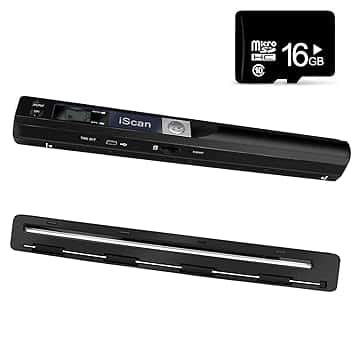 Scanner per documenti portatile, 900 dpi, scanner di immagini USB A4 a colori, scanner portatile per foto, scansione pratica (formato JPG/PDF, USB 2.0 ad alta velocità, micro bisogno di schede SD/TF