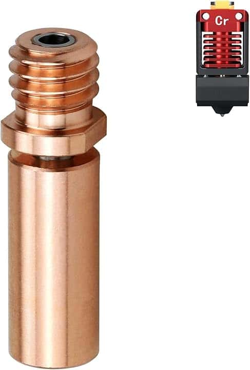 POLISI3D 1 stampante 3D bimetallica Heatbreak Spider 2.0 di ricambio compatibile con Creality Spider All Metal Hotend CR Kit