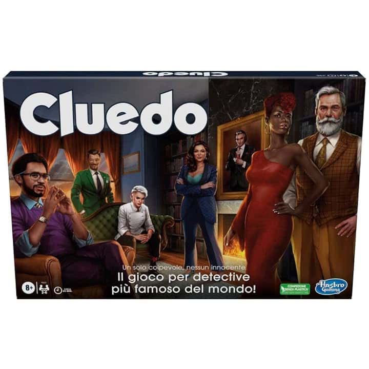 Hasbro Gaming Cluedo, Gioco da Tavolo Rivisitato, Per Bambini e Bambine da 8 Anni in Su, Mistero e Divertimetno per Famiglia e Amici, da 2 a 6 Giocatori