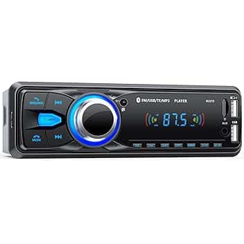 Autoradio Bluetooth,Chismos Stereo Auto 1 DIN Autoradio FM Radio Auto Lettore MP3 Supporta 2 USB/SD/Aux/Telecomando/Ricarica rapida, supporto iOS/Android (Non ha RDS/CD)