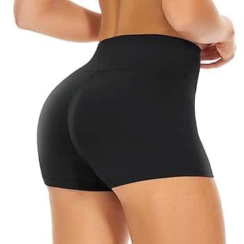 Runmeihe Pantaloncini Pallavolo Donna, Mini Shorts Elastici Anti Sfregamento, Pantaloncini Hot Pants per Yoga Palestra Ciclismo Sport Corsa Allenamento