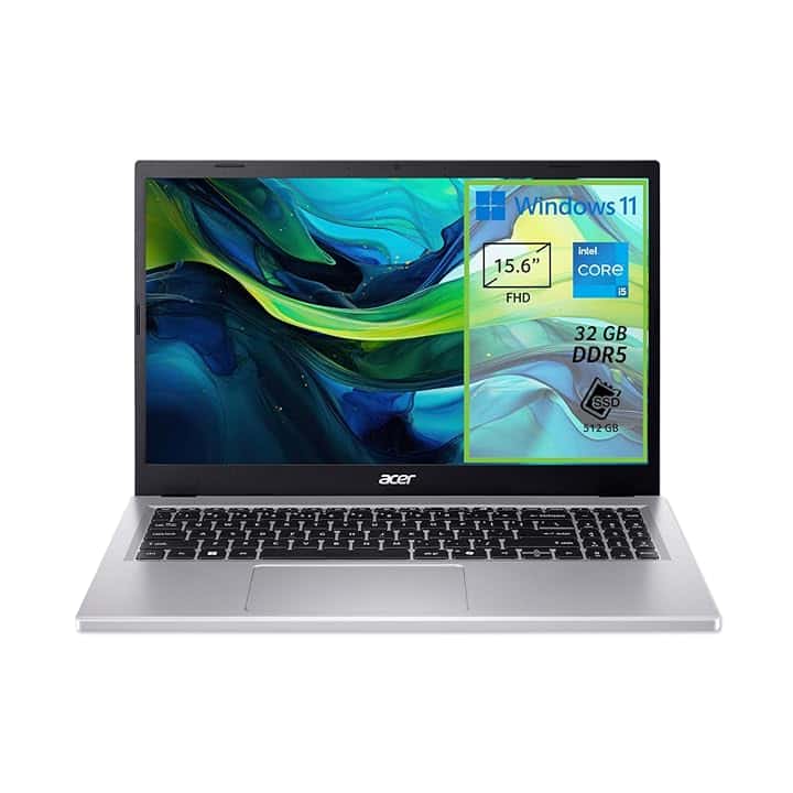 acer Aspire Go 15 AG15-71P-51F8 PC Portatile, Notebook, Processore Intel Core i5-1334U, RAM 32 GB DDR5, 512 GB PCIe NVMe SSD, Display 15.6" FHD, Scheda Grafica Intel Iris Xe, Windows 11 Home