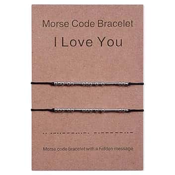 Cheerslife 2 Ti Amo Codice Morse Bracciali Coppie Amicizia Uomo Donna Fidanzato Fidanzata Abbinamento Relazione Perline Braccialetto Set Gioielli Regali Per Lui E Lei Regali Di San Valentino