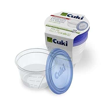 Cuki Recipientes herméticos para salsas, transparentes, 5 unidades (1 paquete)