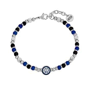 Clondo Bracciale Uomo Donna Inter in Acciaio – Collezione Ufficiale Calcio – Accessorio Elegante e Sportivo con Logo – Idea Regalo per Tifosi – Vari Modelli Disponibili