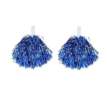 Naisfei - 2 pompon per cheerleader, sport e danza, pompon a sfera in metallo