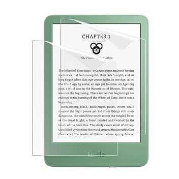 MoKo Confezione da 2 Pellicole Anti-Riflesso per All-New Kindle Base Kindle 6" 11ª Gen 2024/2022, Kobo Clara e PocketBook, Pellicola Protettiva Opaca PET a Copertura Totale Matcha