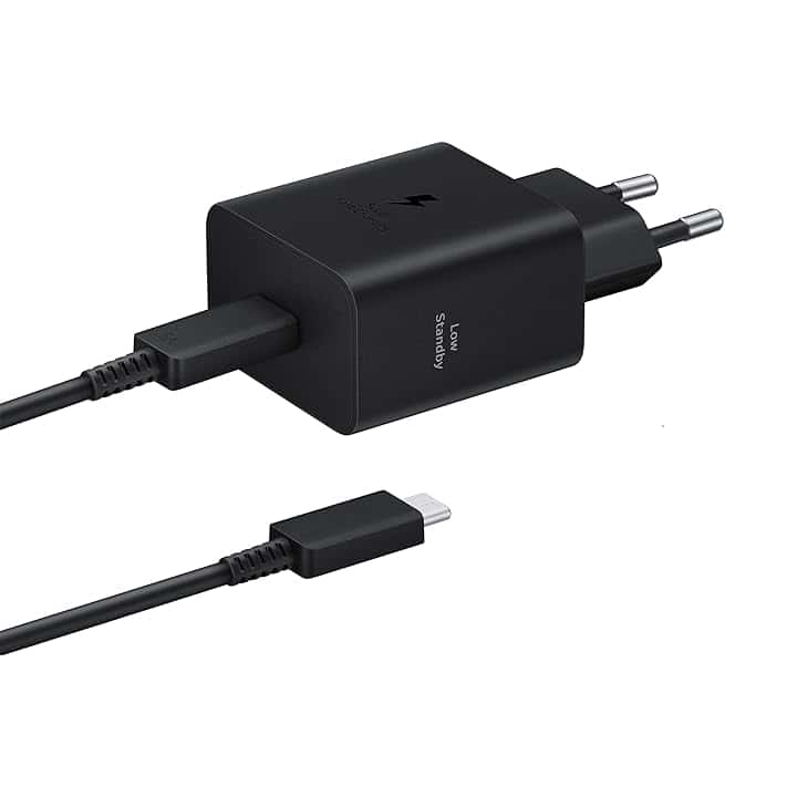 Samsung EP-T4511 Caricabatterie originale 45W Super Fast Charging, Porta USB-C (con Cavo), Nero