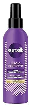 Sunsilk Spray Termoprotettore Capelli, Linea Liscio Perfetto, Senza Risciacquo, Anticrespo Capelli, Protegge dal Calore, Texture Ultra-leggera, con Olio di Argan, Proteine della Seta e Biotina, 200ml