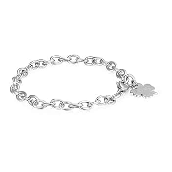 S’AGAPÕ S'Agapõ Bracciale Donna, Bracciale Componibile in Acciaio con Simbolo Quadrifoglio | Collezione Happy - SHAC56