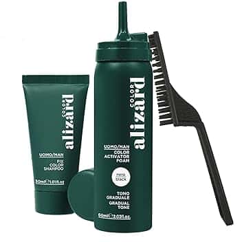 Vivipharma Alizard Color Schiuma Colorante graduale Nero, 60ml