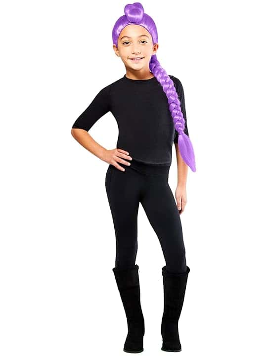 RUBIES PARRUCCA RUMI per bambina, ragazze, k-pop- Rumi, netflix, parrucca, licenza ufficiale Netflix, demon hunters, huntrix, per carnevale, feste e cosplay