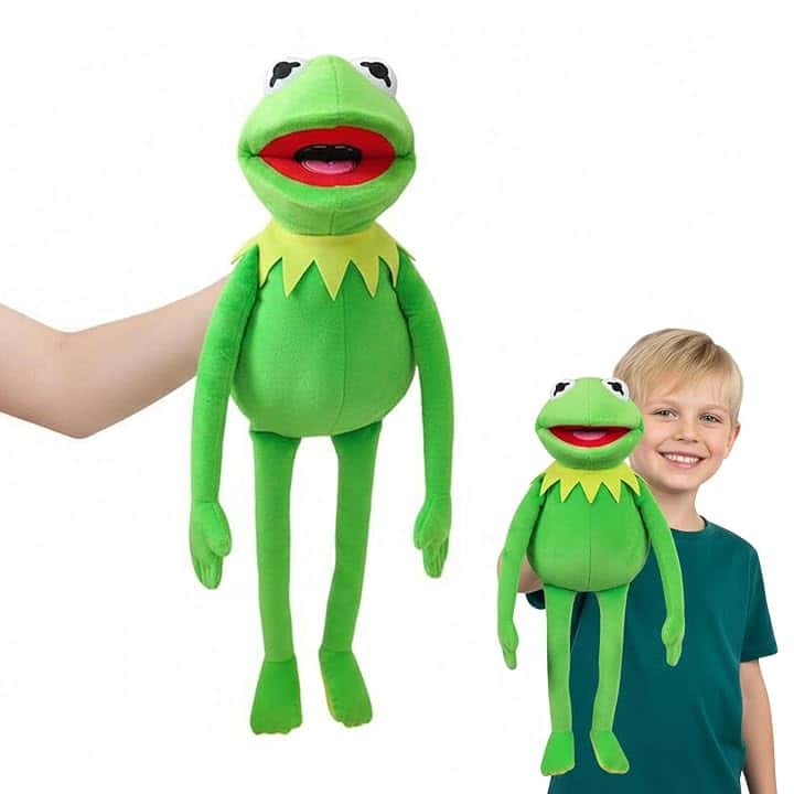 Kermit Rana Marionetta, Kermit Peluche, Pupazzo di Peluche Rana Marionetta, Burattini da Mano per Bambini, Marionette da Mano Animali Muppet Show Natale, Pasqua per Raccontare Storie, Insegnare