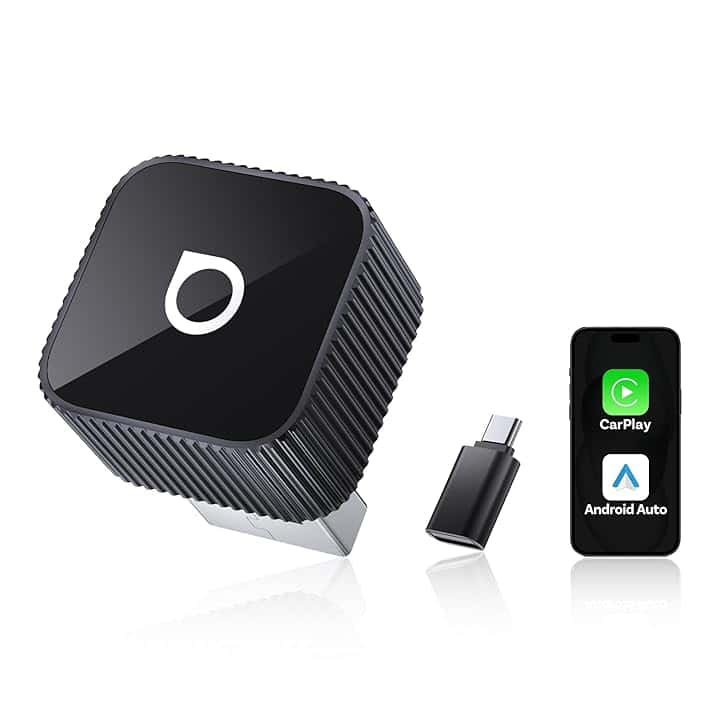 OTTOCAST (2026 Aggiornato) 2 in 1 Adattatore Wireless CarPlay & Android Auto, Mini Slim per iOS 10+ & Android 11+, Supporto Multi-Utente, Plug & Play, Connessione Veloce