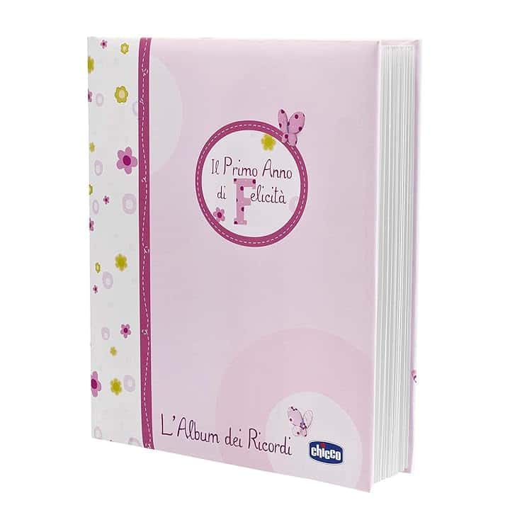 Chicco Libro Nascita Per Neonati E Bambini, Album dei Ricordi, Diario Con Spazi Per Note E Fotografie, Rosa, ‎27.5x25x3 cm, Idea Regalo