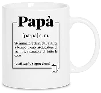 Tazza Colazione Festa del Papà - Tazze Simpatiche Regalo per Papa - Regali Uomo Originali Divertenti - Pensierino di Natale Padre - Regalo Divertente per Lui - Tazza Regalo Futuro Papà Simpatica