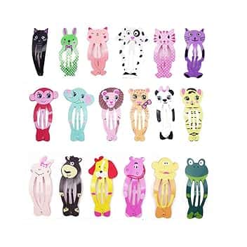 Kitchen-dream 18 pz moda animali tornante bambini clip di cartone animato clip di cartone animato accessori per bambini ragazza bambini multicolore