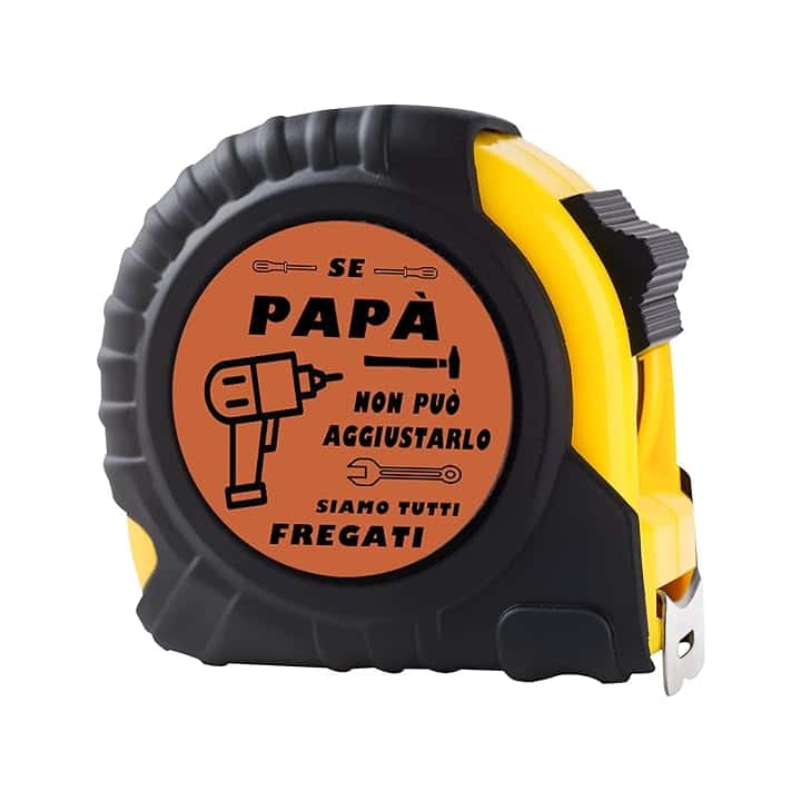 Regalo Festa del Papà, Misuratore a Nastro per Papà, Regali Compleanno Natale per Papà, Strumenti di Misurazione a Nastro 5m Incisi in Vera Pelle Regali per Papà P