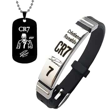 fufupaw Collana da Calcio, Catena per Ragazzi, Numero 7, Regali per gli Appassionati di