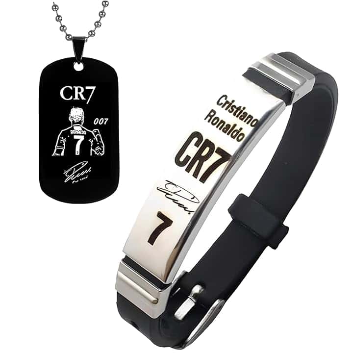 fufupaw Collana da Calcio, Catena per Ragazzi, Numero 7, Regali per gli Appassionati di